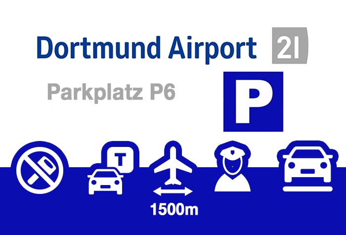 Dortmund Airport Parkplatz P6 Logo Dortmund Airport Parkplatz P6